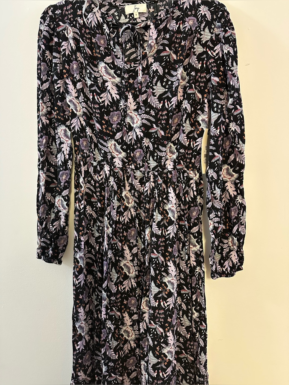 Floral Patterned Long Sleeve Dress